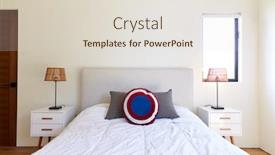  Presentation with bedroom modern - PPT layouts enhanced with interior-shot-of-modern-child background and a lemonade colored foreground