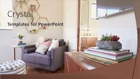  Presentation with bedroom modern - Beautiful PPT layouts featuring interior-shot-of-stylish-modern backdrop and a lemonade colored foreground