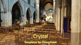  Presentation with dublin - Audience pleasing PPT theme consisting of interior of st patrick's backdrop and a tawny brown colored foreground