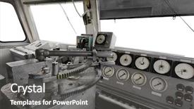  Presentation with train - Cool new PPT layouts with interior of a train operator' backdrop and a  colored foreground