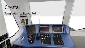  Presentation with sydney train - Slide deck having interior of a train operator' background and a  colored foreground