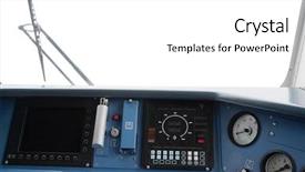  Presentation with train and travel - Slide set featuring interior of a train operator' background and a  colored foreground