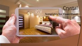  Presentation with table meal plan for osteotphorosis - Amazing theme having interior visualization plan on tablet backdrop and a coral colored foreground