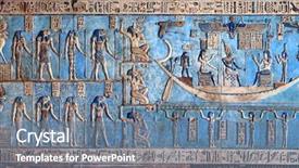  Presentation with egyptian - PPT theme having interior walls of an ancient background and a seafoam green colored foreground