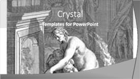  Presentation with interior - Presentation theme consisting of interior-with-a-fireplace background and a gray colored foreground