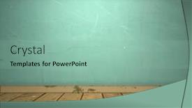  Presentation with wooden lighting - Presentation theme with interior with blue green wall and wooden floor with lighting background and a mint green colored foreground