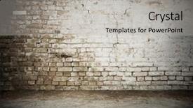  Presentation with vintage interior brick wall - Amazing slide deck having interior with brick wall vintage backdrop and a light gray colored foreground