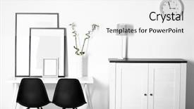  Presentation with metal frames frame and steel - Cool new presentation theme with interior with commode frames chair backdrop and a white colored foreground