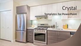  Presentation with clean house - PPT layouts consisting of interior with stainless steel appliances background and a lemonade colored foreground