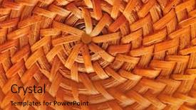  Presentation with natural - Cool new presentation design with interlace - circular basketry handmade natural asian backdrop and a red colored foreground