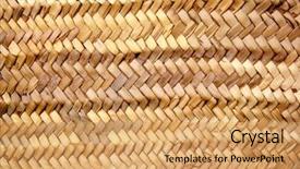  Presentation with handcraft - Colorful slides enhanced with interlace - handcraft basket texture traditional backdrop and a yellow colored foreground