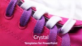  Presentation with process - Audience pleasing slide deck consisting of interlace - process of tying shoelace close-up backdrop and a violet colored foreground