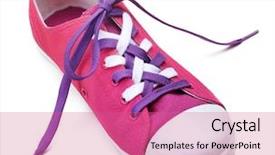  Presentation with process - Cool new theme with interlace - process of tying shoelace isolated backdrop and a coral colored foreground