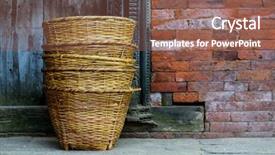  Presentation with nepal - Colorful slide deck enhanced with interlace - wicker baskets in kathmandu nepal backdrop and a  colored foreground