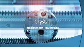  Presentation with gears - Presentation enhanced with metallic bonding - metal cog gears background and a  colored foreground