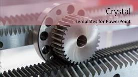  Presentation with partnership gears - Beautiful presentation featuring metallic bonding - metal cog gears backdrop and a  colored foreground