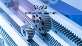  Presentation with cogs gears wheels steampunk elements - Slide set enhanced with metallic bonding - metal cog gears background and a light blue colored foreground