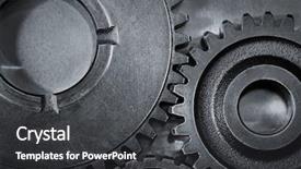  Presentation with joint venture hand together - Slide deck having interlocking cogs - metal cog gears joining together background and a dark gray colored foreground