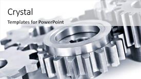  Presentation with industrial - Colorful PPT layouts enhanced with interlocking industrial metal gears isolated backdrop and a white colored foreground