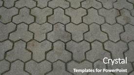  Presentation with blocks - Theme enhanced with interlocking three pronged blocks background and a gray colored foreground