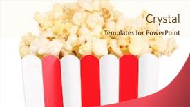  Presentation with classic - PPT layouts enhanced with intermission - classic box of popcorn isolated background and a cream colored foreground