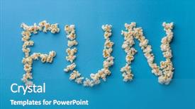  Presentation with cyber sex word written - Colorful presentation design enhanced with intermission - english word 'fun' written backdrop and a teal colored foreground