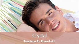  Presentation with electronics labb man - Presentation theme with intermission - man laying in hammock background and a  colored foreground