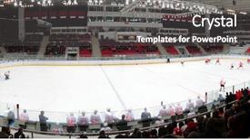  Presentation with hockey - Cool new presentation with intermission - panorama of hockey stadium backdrop and a dark gray colored foreground
