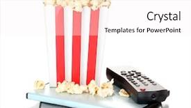  Presentation with control panel - Theme enhanced with intermission - popcorn with tv control panel background and a white colored foreground