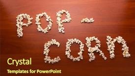  Presentation with big table - PPT theme enhanced with intermission - ppcorn on the table background and a  colored foreground