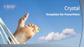  Presentation with feet - Slide deck consisting of intermission - relax in nature feet close background and a teal colored foreground