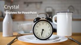  Presentation with alarm - Presentation theme enhanced with intermittent-fasting-concept-alarm-clock background and a gray colored foreground