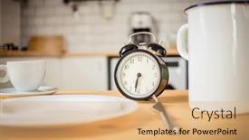  Presentation with alarm - PPT layouts having intermittent-fasting-concept-alarm-clock background and a coral colored foreground