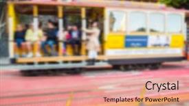  Presentation with intermodal - PPT theme consisting of intermodal transport - abstract blur of san francisco background and a coral colored foreground