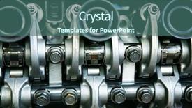  Presentation with car engine - Cool new presentation with internal combustion - car engine inside view isolated backdrop and a ocean colored foreground