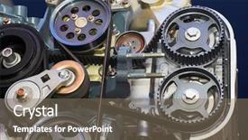  Presentation with car engine - Theme enhanced with man with his hands made into fists and his arms folded across his chest in a posture of remorse or mourning background and a black colored foreground