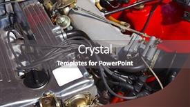  Presentation with combustion engine - Presentation design featuring internal combustion - restored engine of an old background and a dark gray colored foreground