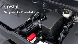  Presentation with car engine - Amazing presentation having internal combustion engines - car engine backdrop and a dark gray colored foreground