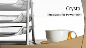  Presentation with coffe - PPT layouts consisting of internal communication - box with a coffe cup background and a  colored foreground