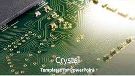  Presentation with electronic communication - Presentation design consisting of internal communication - close up image background and a ocean colored foreground