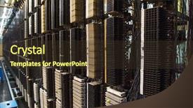  Presentation with telephone - Theme consisting of internal communication - photo of retro automatic telephone background and a tawny brown colored foreground