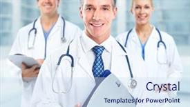  Presentation with hospital - Theme having internal medicine - group of hospital doctors background and a  colored foreground