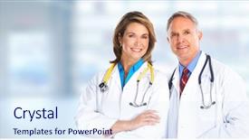  Presentation with law medical gavel and stethoscope - Audience pleasing PPT layouts consisting of internal medicine - smiling medical doctors with stethoscope backdrop and a sky blue colored foreground