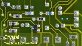  Presentation with circuit board - Presentation design with internal process - circuit board background and a tawny brown colored foreground