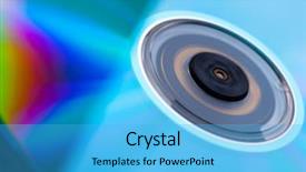  Presentation with cd rom drive cd - Audience pleasing presentation theme consisting of internal process - dvd disc rotate in dvd-rom backdrop and a  colored foreground