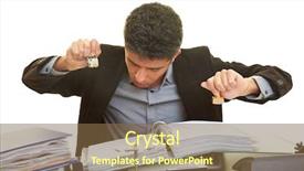  Presentation with stamps - Audience pleasing PPT layouts consisting of internal review - businessman using two stamps backdrop and a tawny brown colored foreground