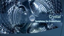  Presentation with drum - PPT theme consisting of internal view of a washing machine drum background and a ocean colored foreground