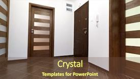  Presentation with apartment - Audience pleasing PPT theme consisting of internal - hall of modern apartment interior backdrop and a tawny brown colored foreground
