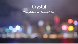  Presentation with hong kong - Presentation theme with internation financial centers - blur view of hong kong background and a gray colored foreground