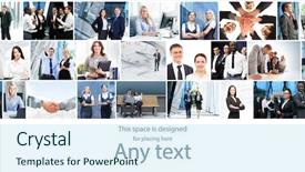  Presentation with space time - Cool new theme with internation financial centers - business collage about teamwork communication backdrop and a  colored foreground